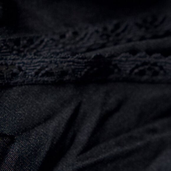 Vintage Stroke of Midnight Lace Top Lingerie Dress - Picture 5 of 5